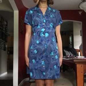 Blue Floral Dress